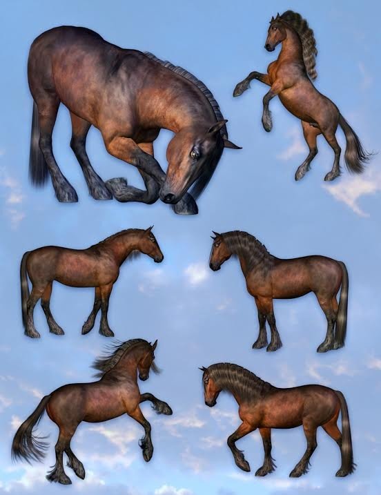 Flint_Hawk Pose Pack 1 for the HiveWire Horse