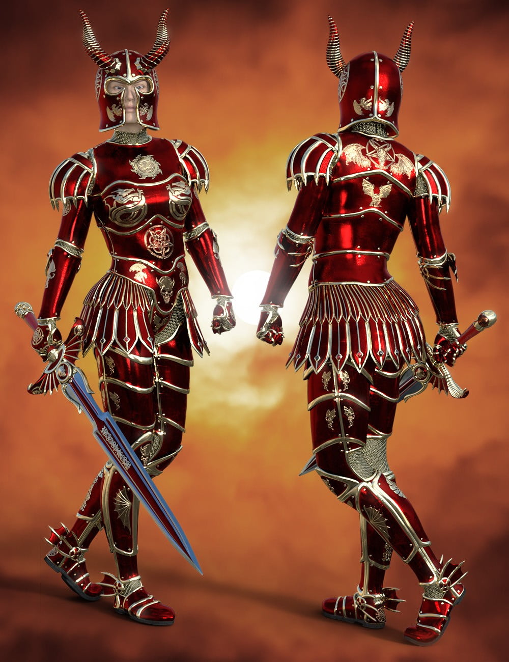 Demon Armor for Genesis 3 Female(s)