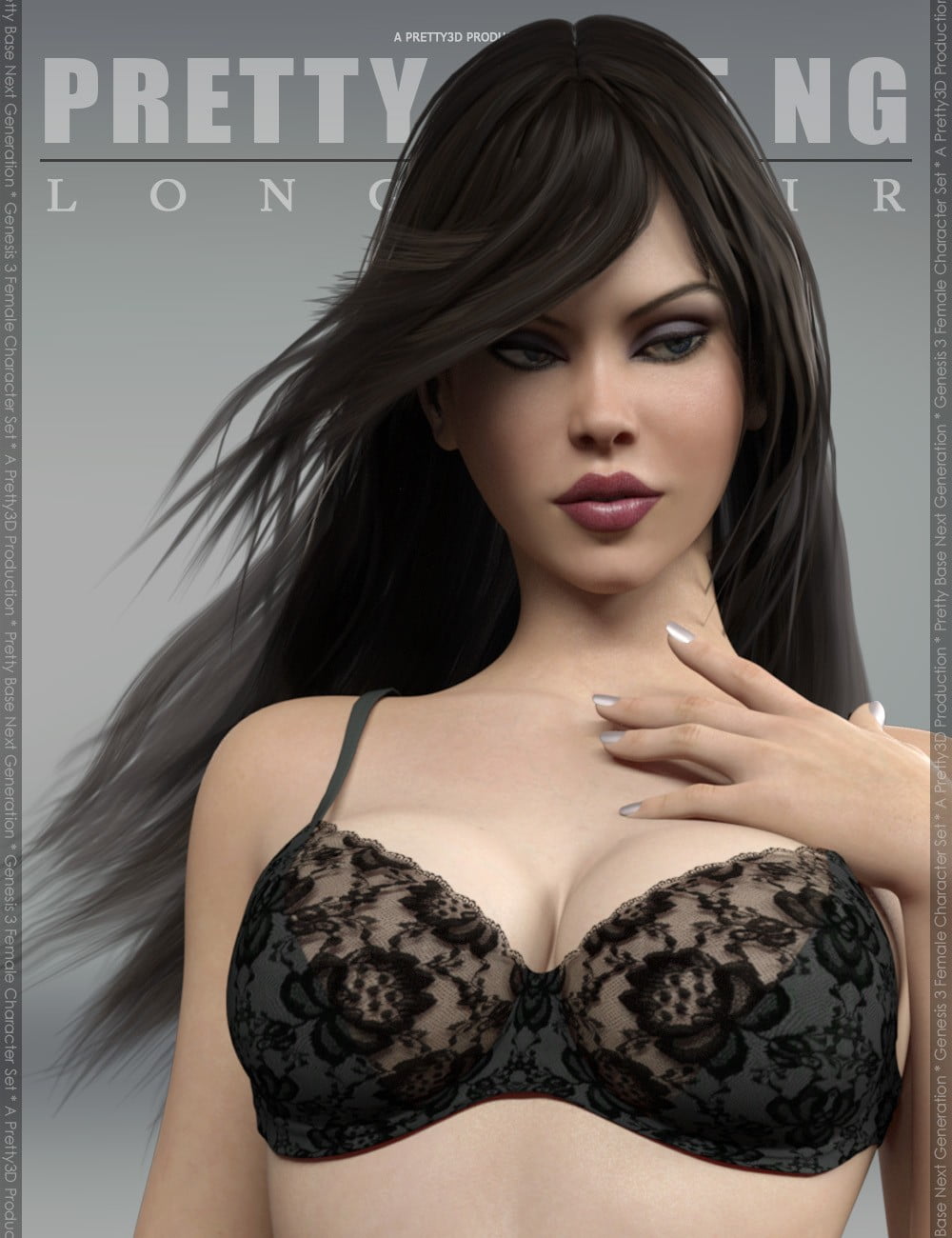 Pretty Base NG Long Hair for Genesis 3 Female(s)