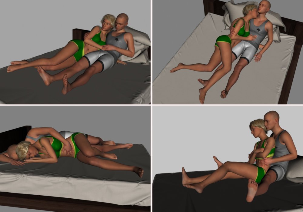 On Bed Poses for G3 Couples