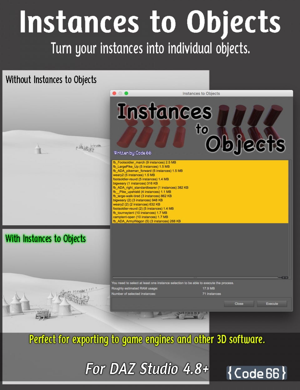 Instances to Objects