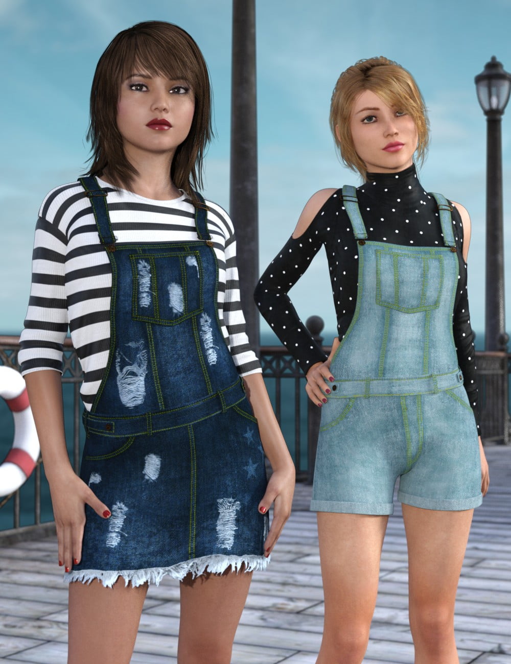 3 in 1 Dungarees for Genesis 3 & Genesis 8 Female(s)