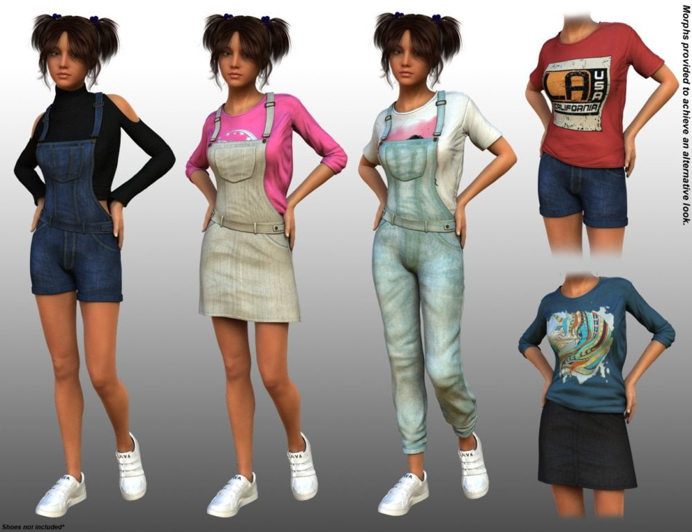 3 in 1 Dungarees for Genesis 3 & Genesis 8 Female(s)