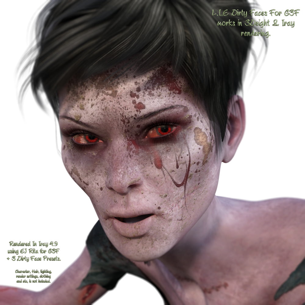 L.I.E Dirty Faces For G3F