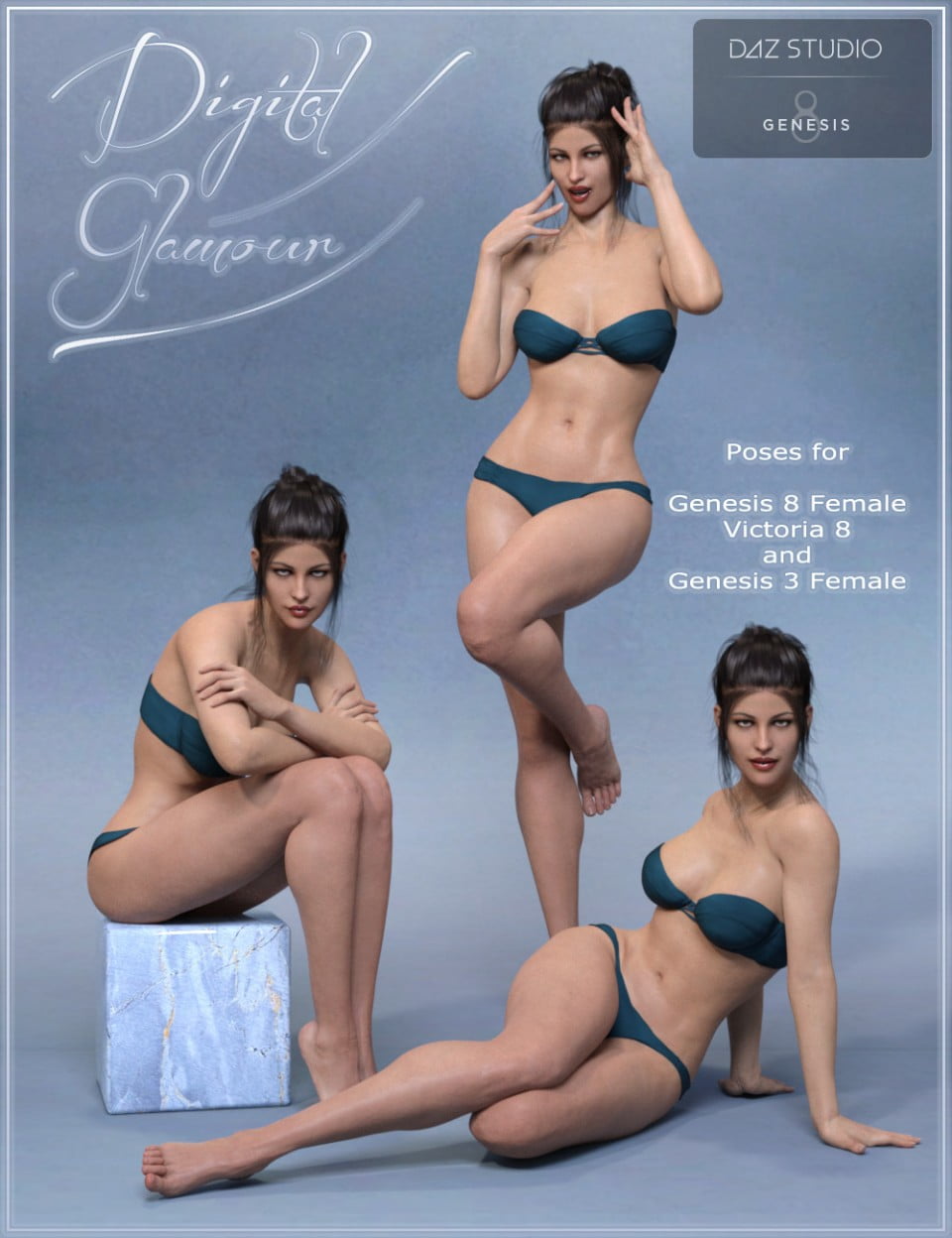 Digital Glamour Poses for Genesis 3 and Genesis 8 Female(s)