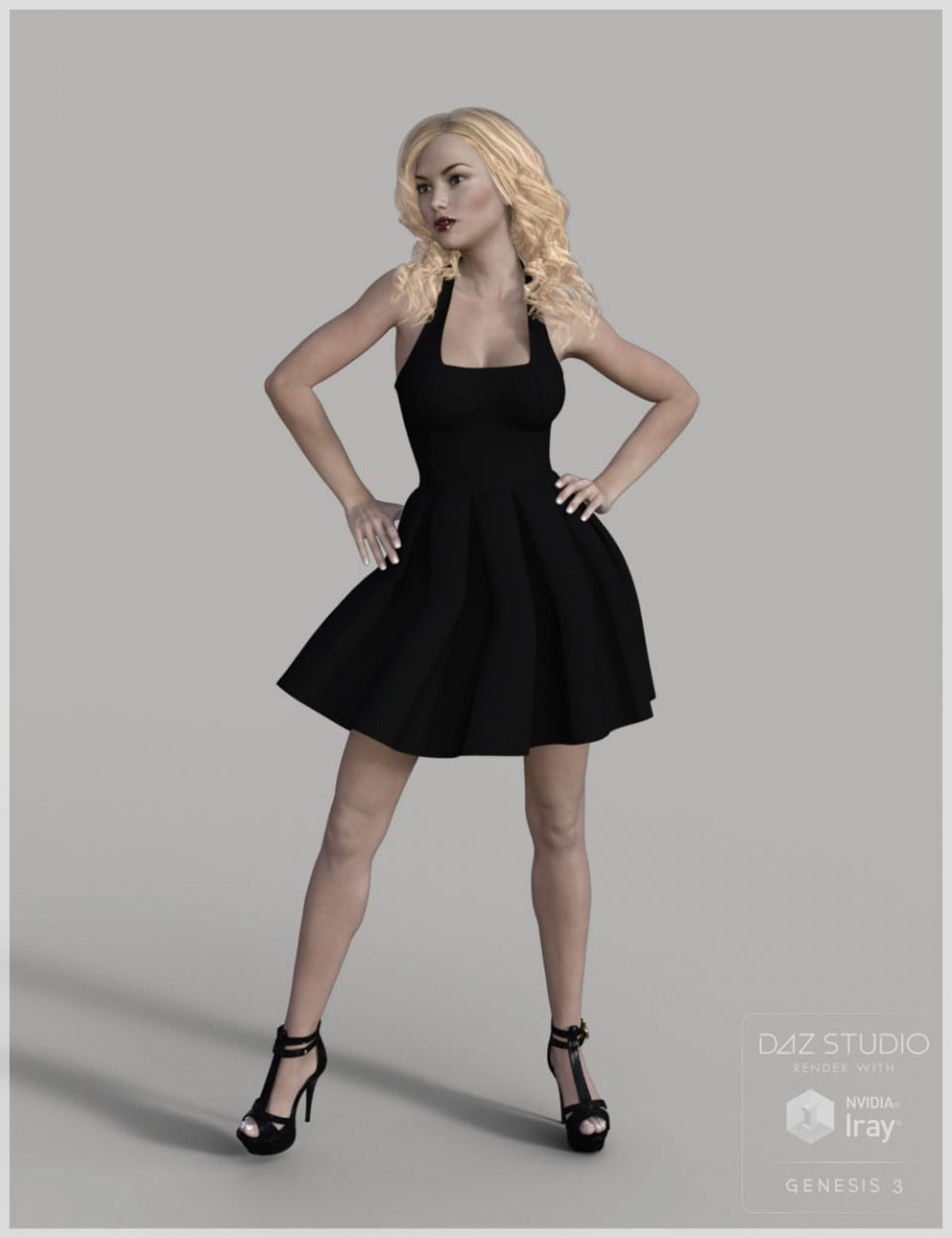 Braces Sun Dress for Genesis 3 Female(s)