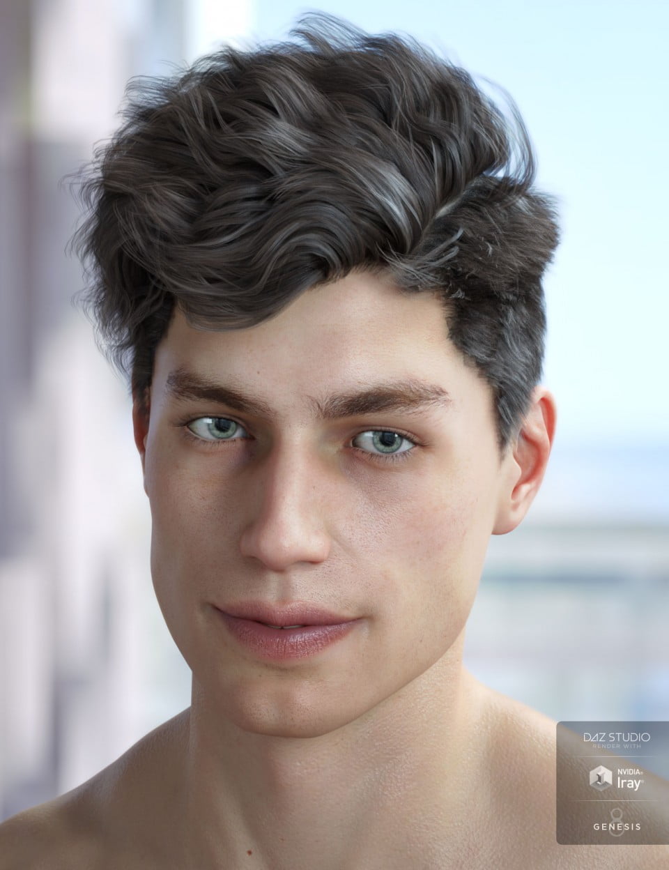 Morley Hair for Genesis 3 & 8 Male(s)