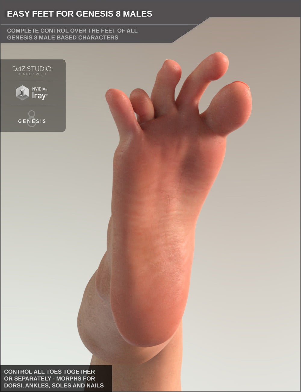 Easy Feet for Genesis 8 Male