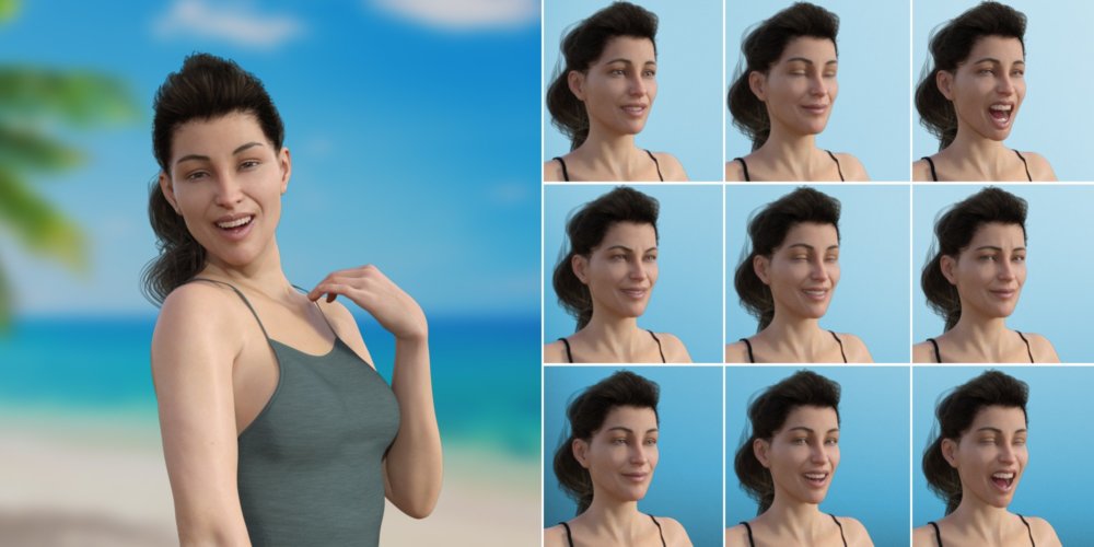 Expressive Faces - One-Click Morph Expressions for Victoria 8