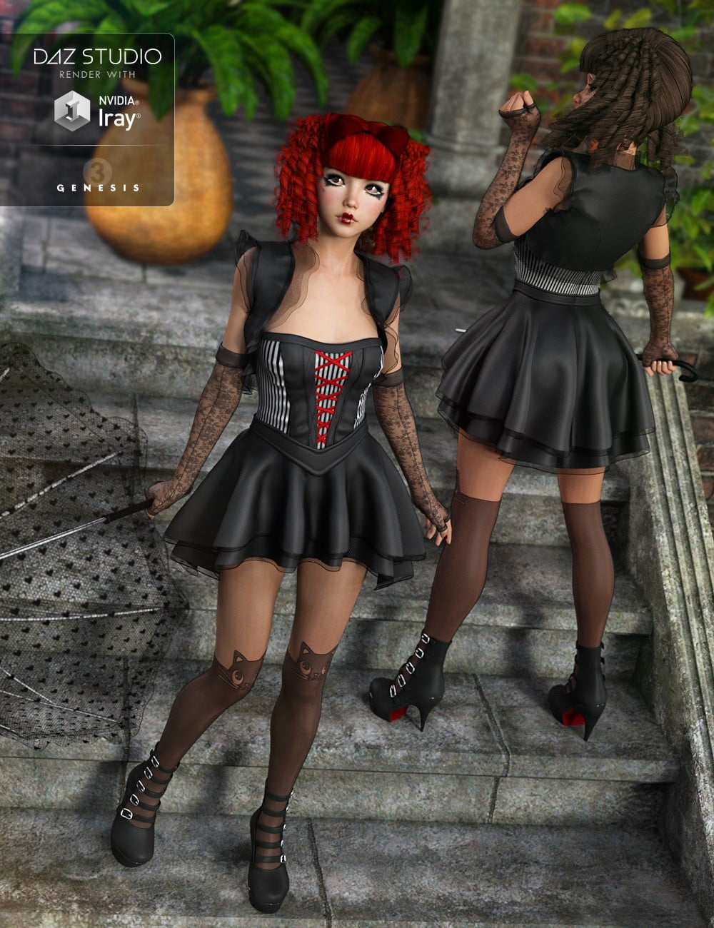 Goldie Locks Lolita Outfit for Genesis 3 Female(s)