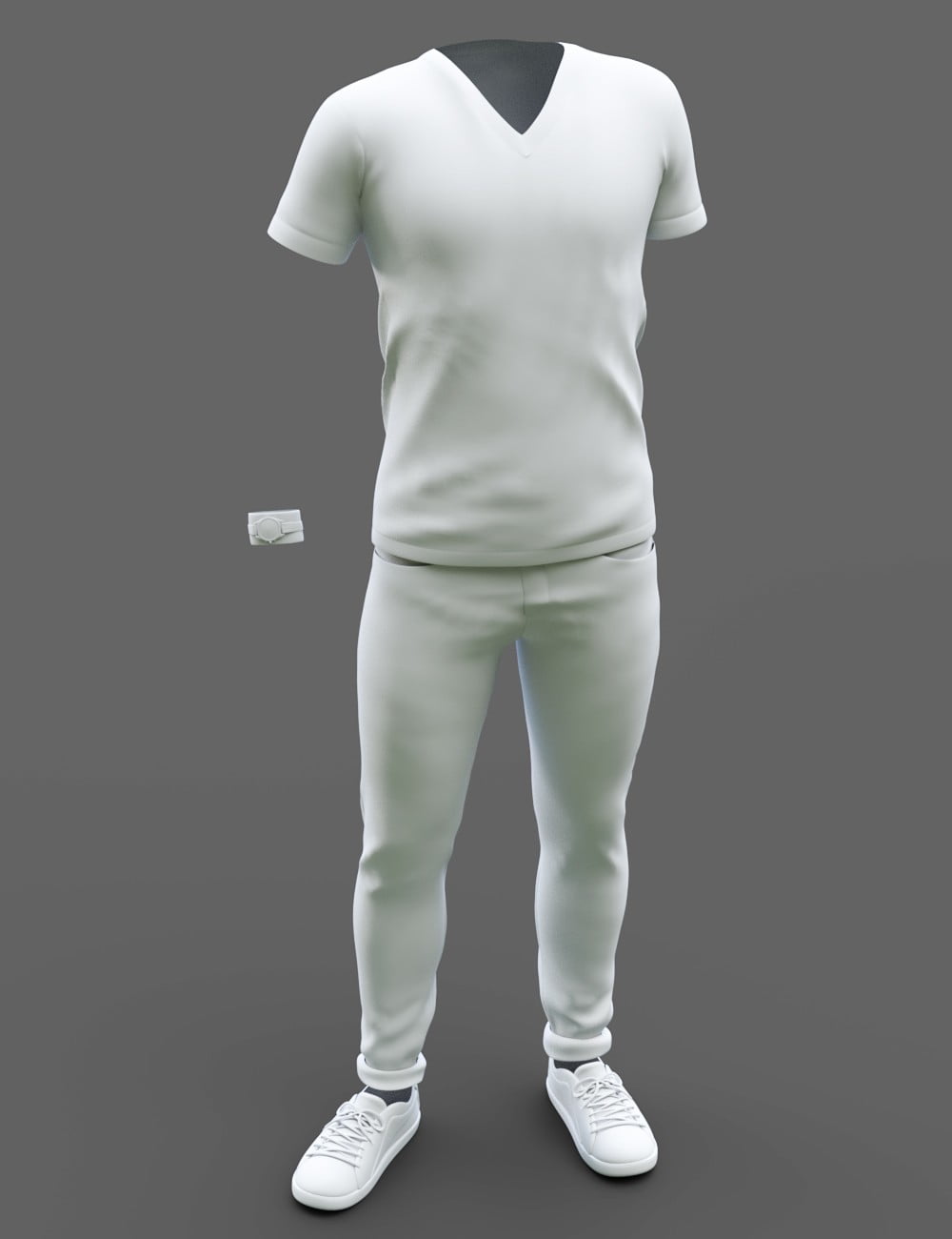 V-Neck T-Shirt and Jeans Outfit for Genesis 3 Male(s)