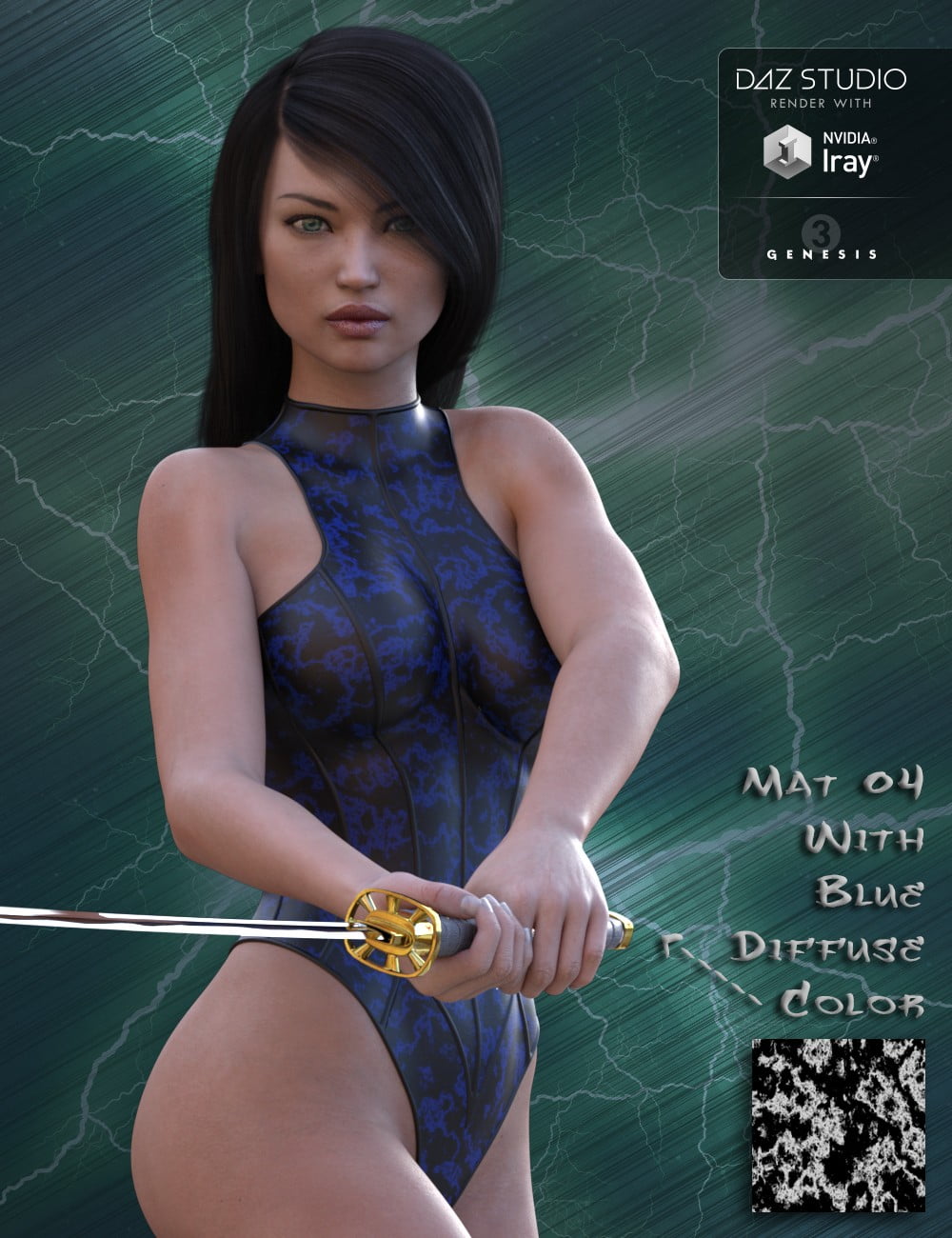 Ribbed Superhero Bodysuit for Genesis 3 Female(s)