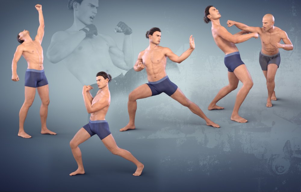 Z Body Combat - Poses for Genesis 8 Male and Michael 8