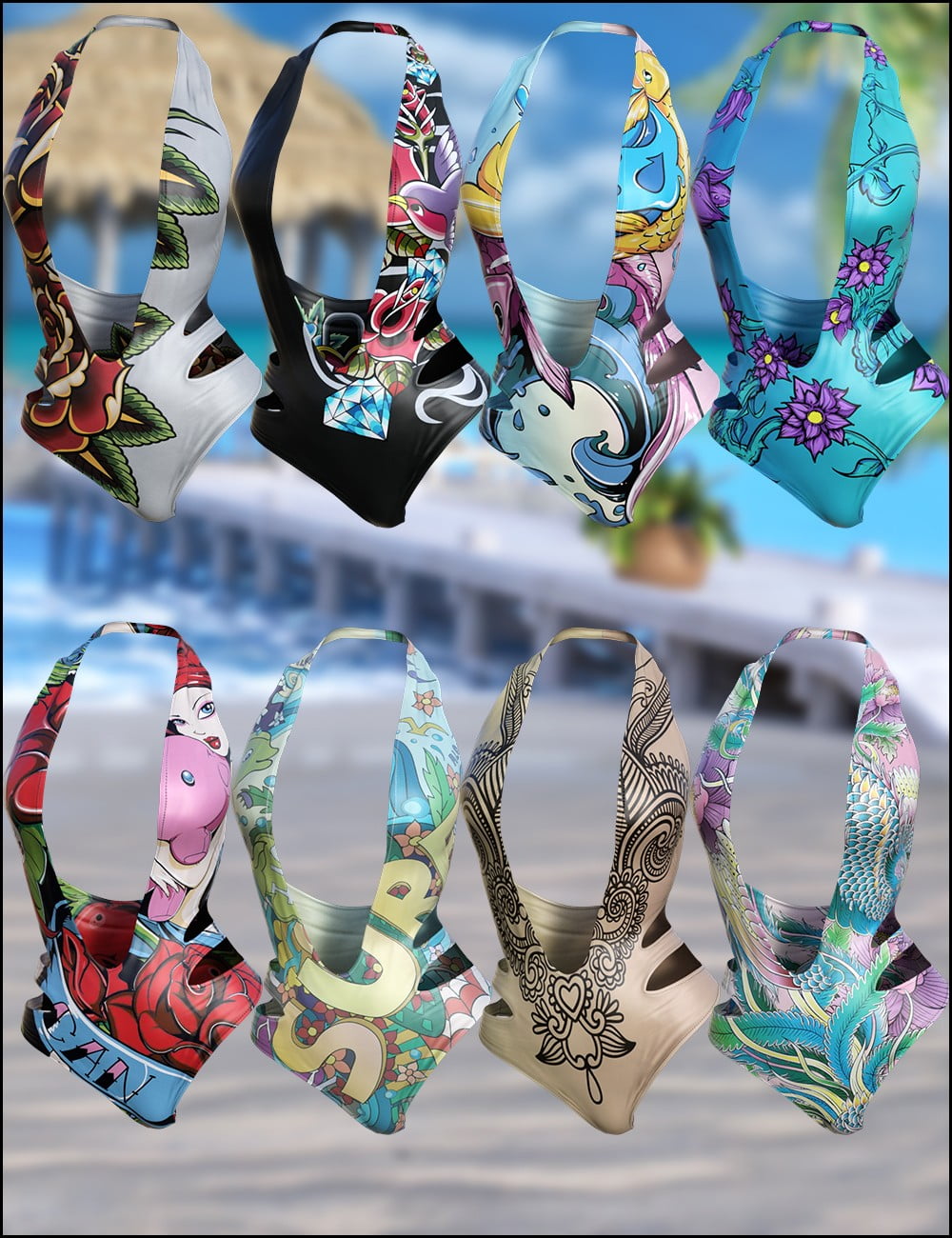 Slash Swimsuit Vacation Textures