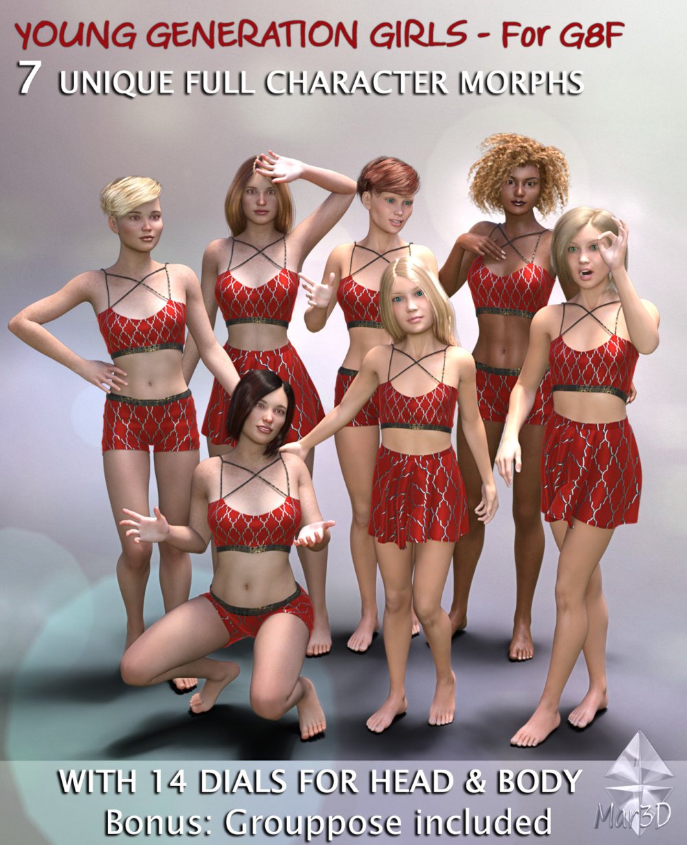 Young Generation Girls G8F Full Custom Character Morphs