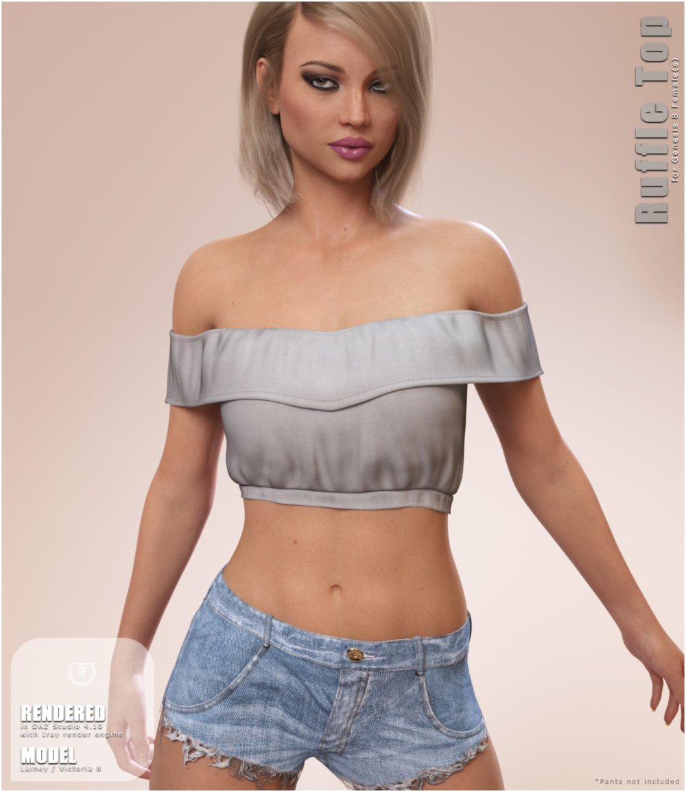 Ruffle Top for Genesis 8 Females
