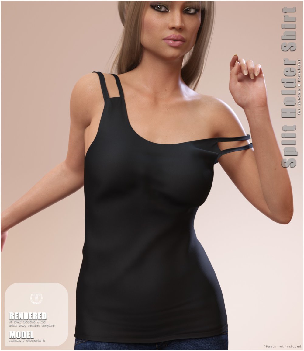 Split Holder Shirt for Genesis 8 Female(s)