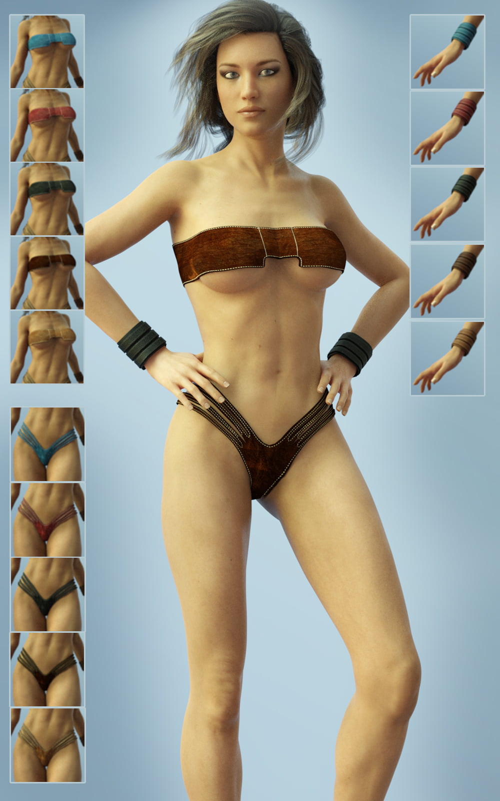 X-Fashion Leather Outfit for Genesis 8 Females