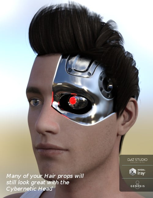 Cybernetic Head for Genesis 8 Male(s)