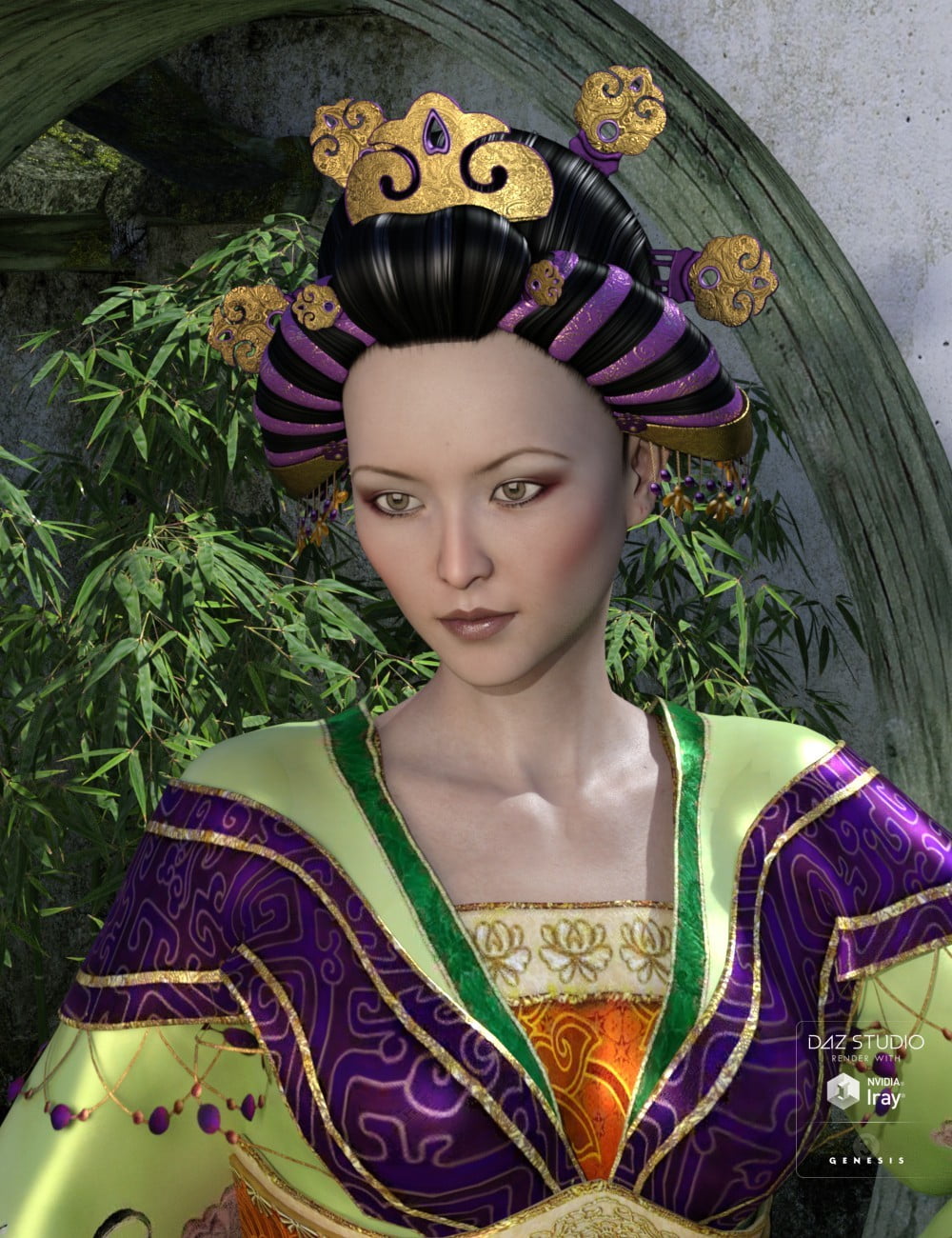 Yuriko Hair for Genesis 3 Female(s)