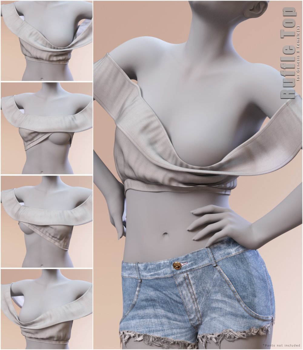 Ruffle Top for Genesis 8 Females