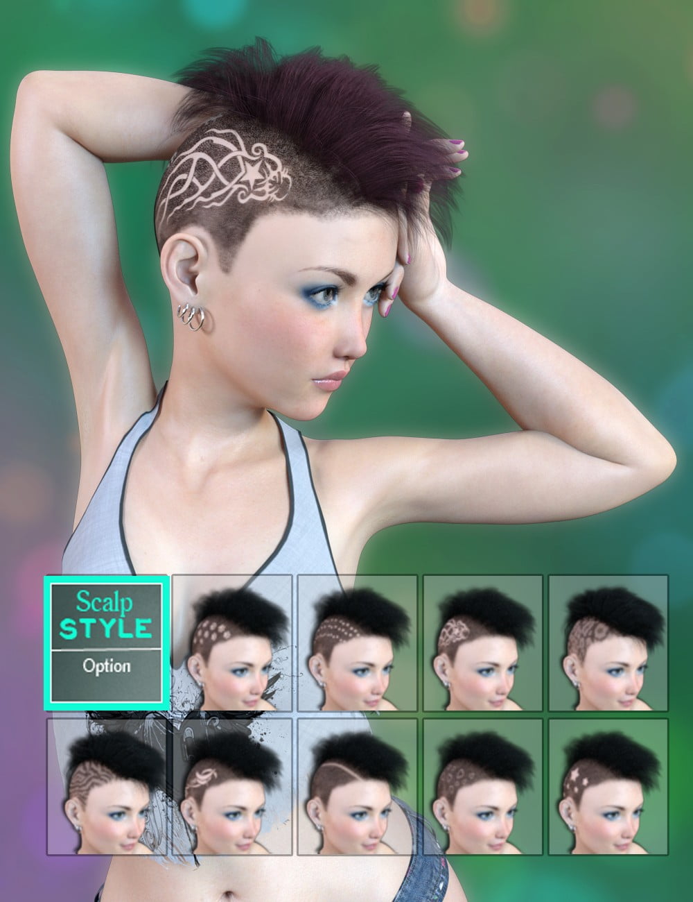 Razor ONE Hair for Genesis 3 Female(s)