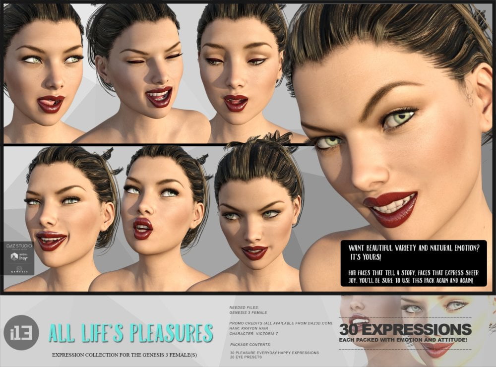 i13 All Life's Pleasures Expressions for the Genesis 3 Females