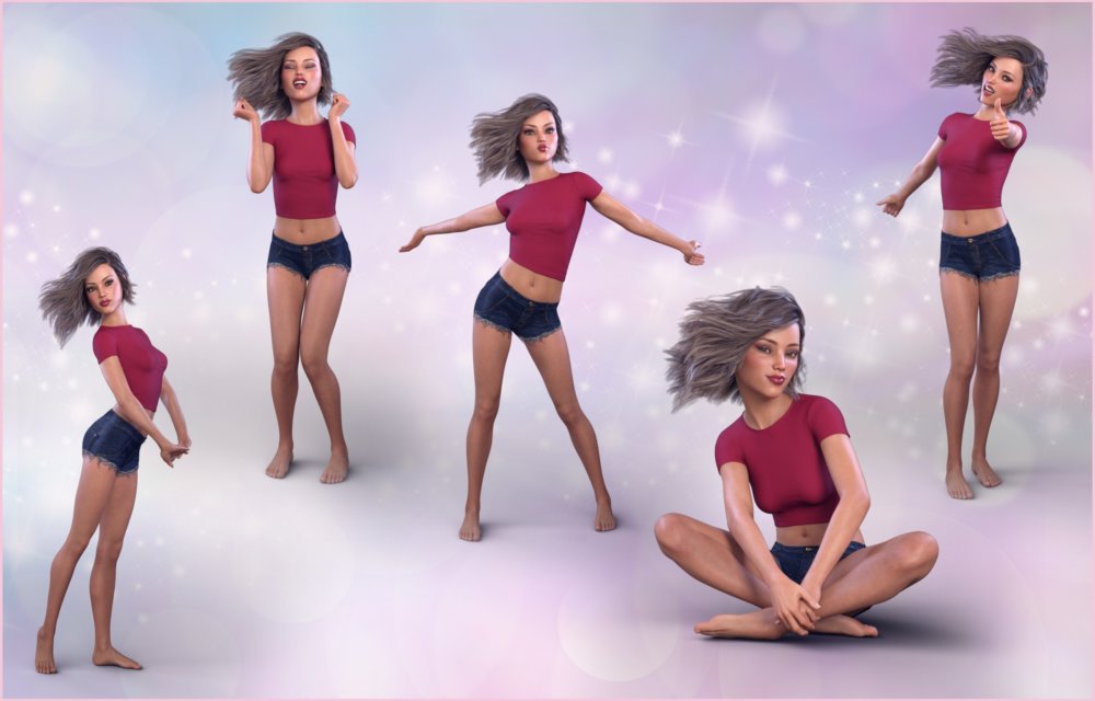 Z Fun Times - Poses for Genesis 8 Female and Teen Josie 8