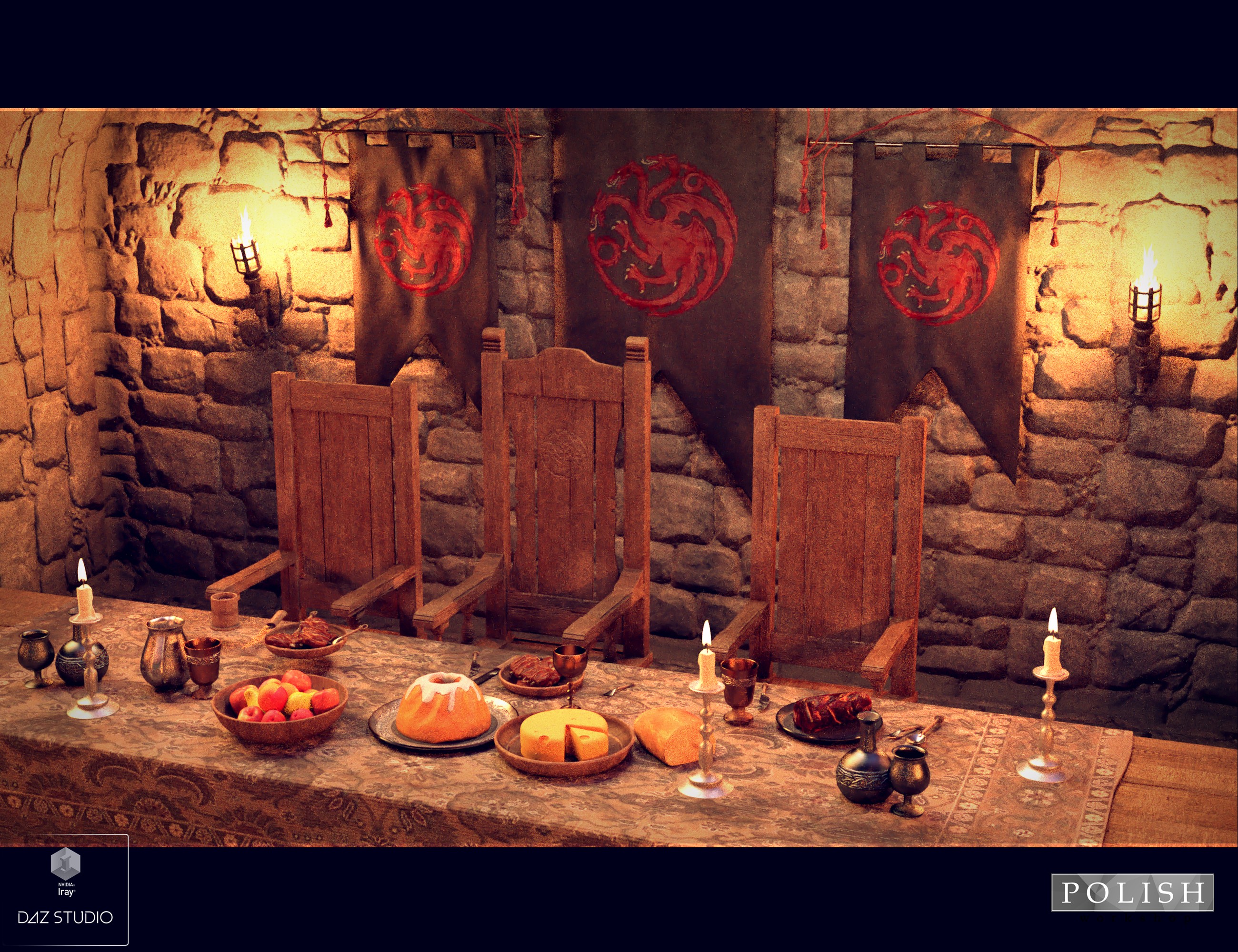 Medieval Dinner Hall Props