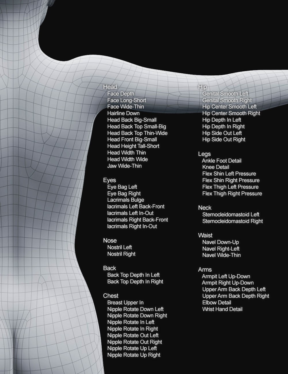 HY Detailed Morphs for Genesis 8 Female