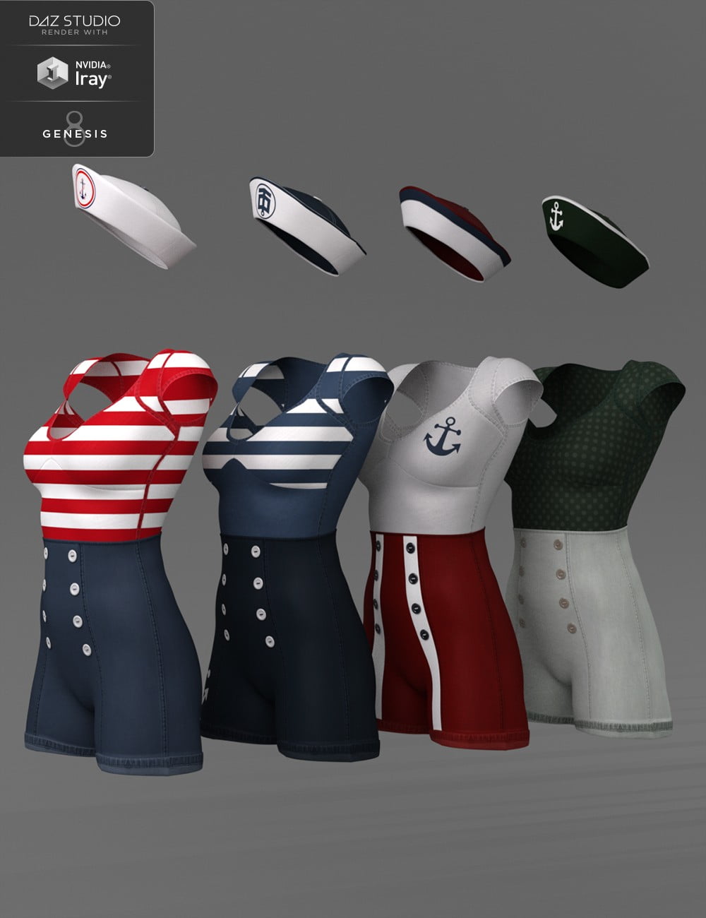 Navy Girl for Genesis 8 Female(s)