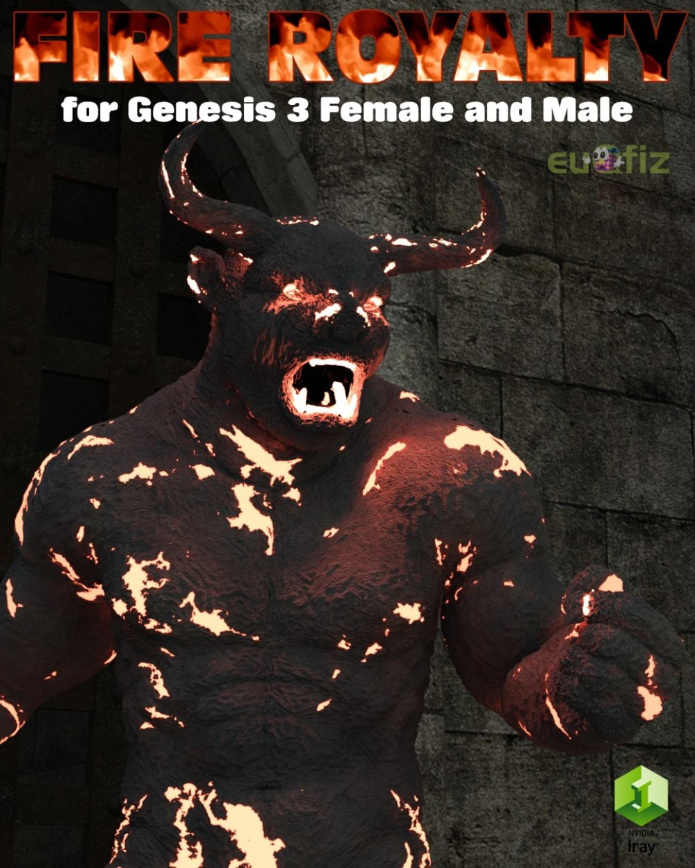 Iray Fire Royalty for Genesis 3 Female and Male
