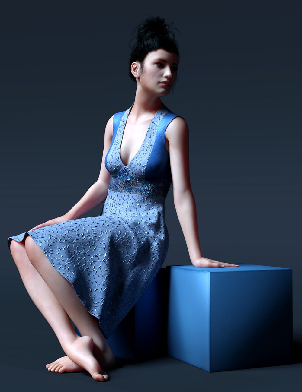 Peppermint Ivy Dress for Genesis 8 Female(s)