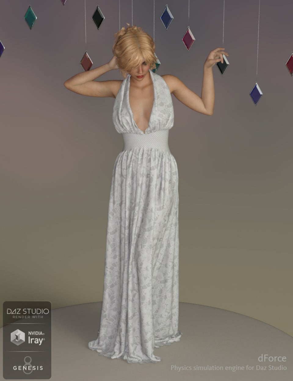 dForce Genevieve Gown for Genesis 8 Female(s)