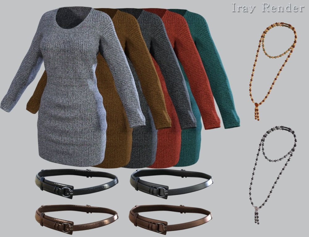 Knit Dress for Genesis 3 Female(s)