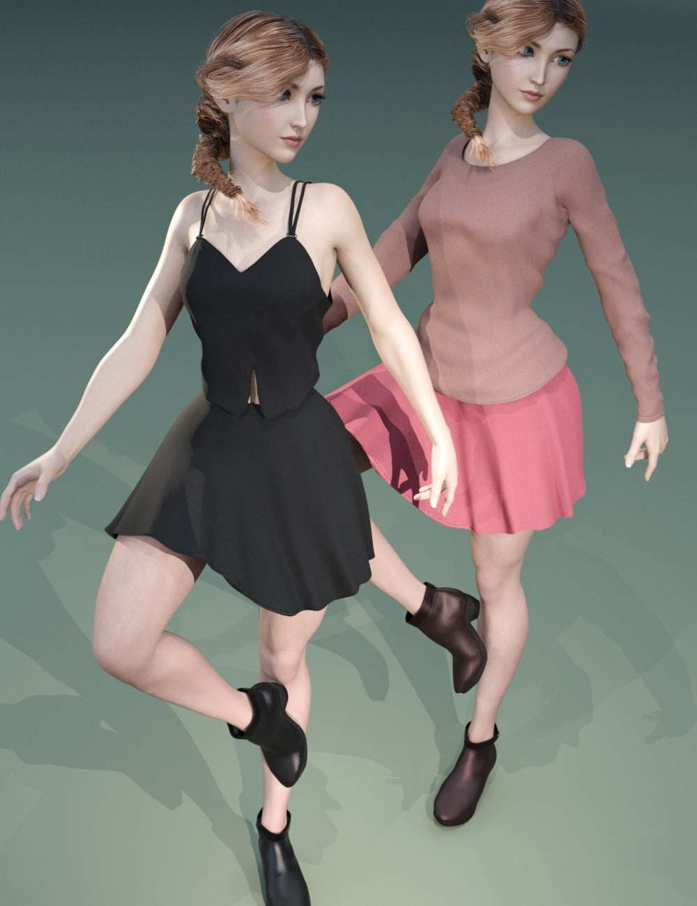 Layered Camisole Set for Genesis 3 Female(s)