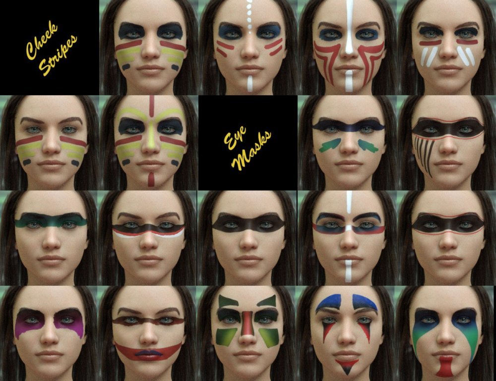Ultimate Make-Up: Tribal for Genesis 8 Female