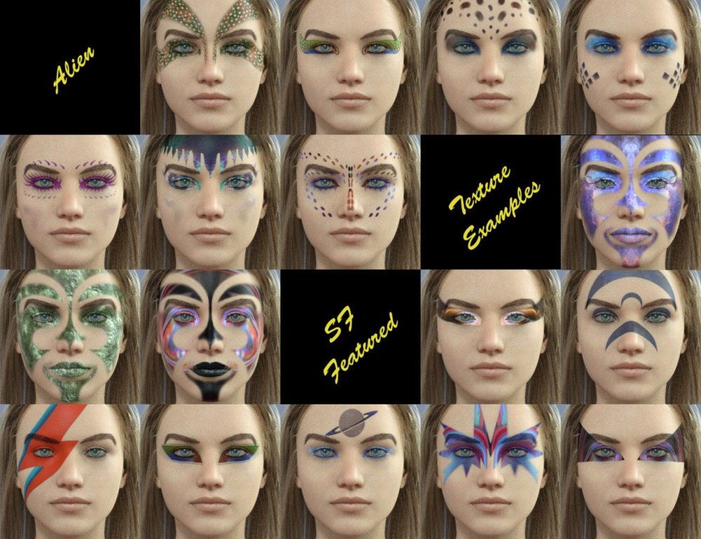 Ultimate Make-Up: Sci-Fi for Genesis 8 Female