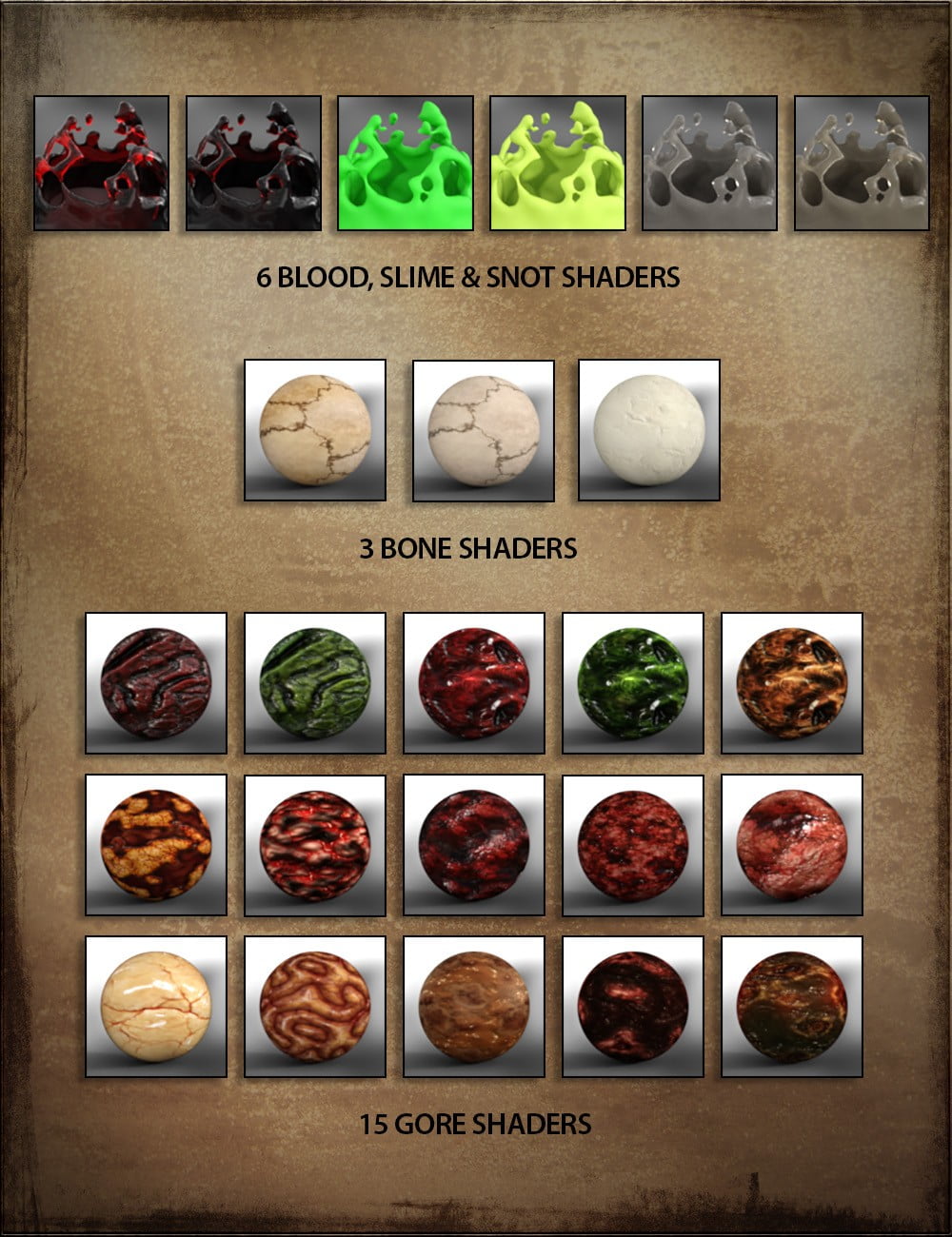 Horror and Gore Iray Shaders