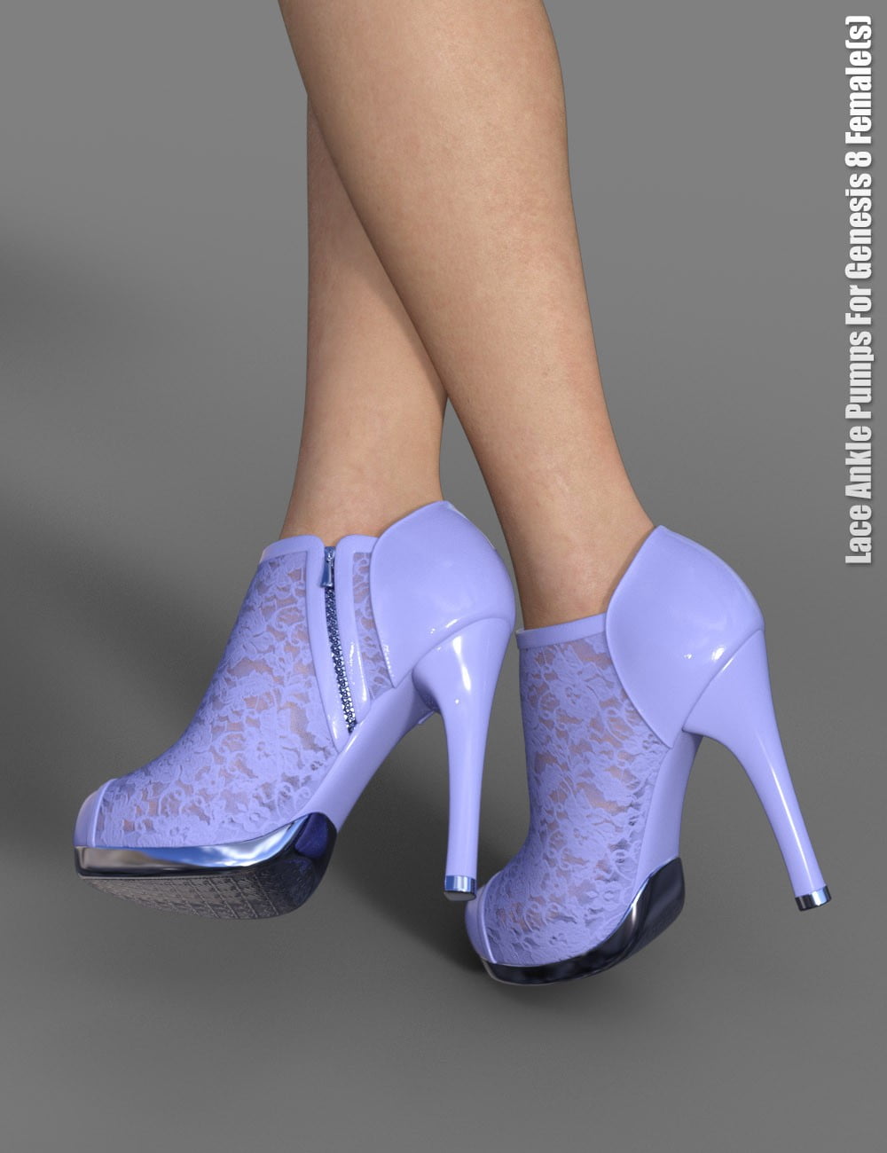 Lace Ankle Pumps for Genesis 8 Female(s)