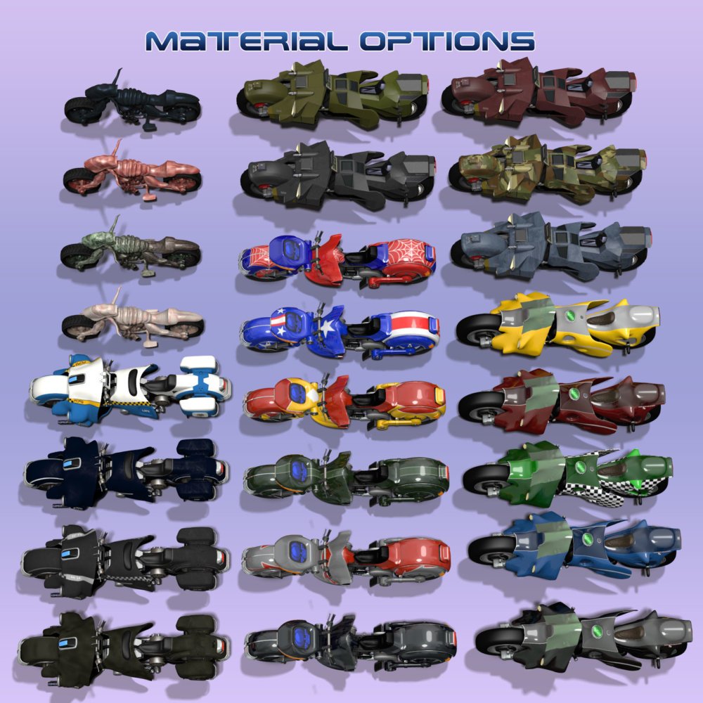 5 X Sci-Fi Motorcycles