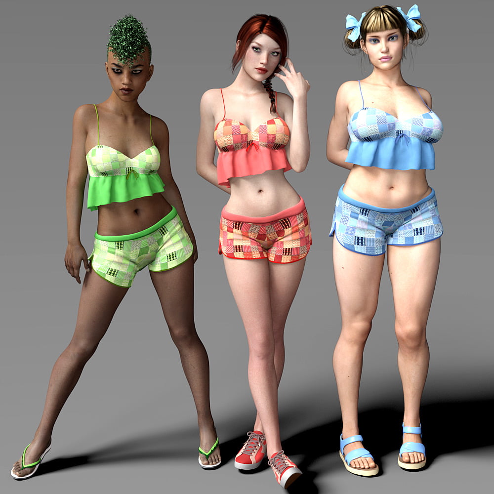 Spring-Patches Outfit for G3F