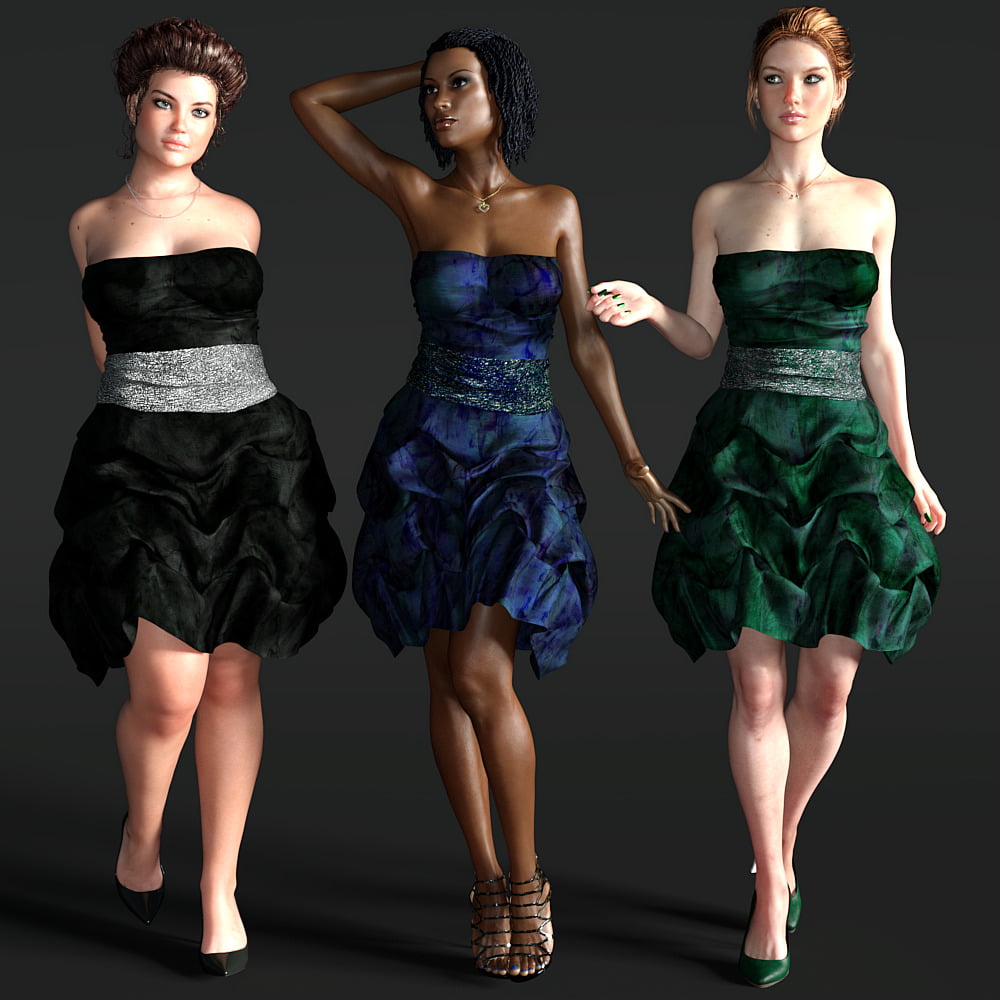 Twilight-Shimmer Cocktail Dress