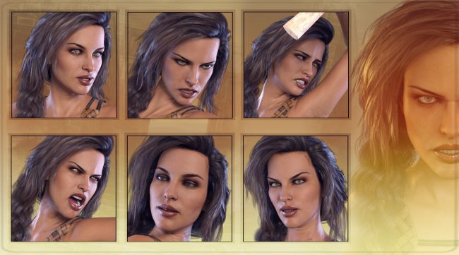 Z Brave Heart - Morph Dial and One-Click Expressions for Victoria 8