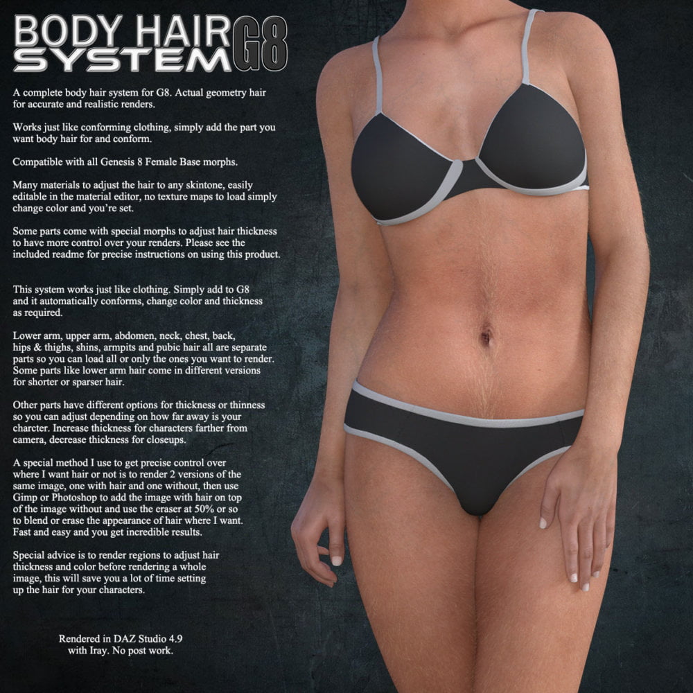 Exnem Body Hair for G8 Female