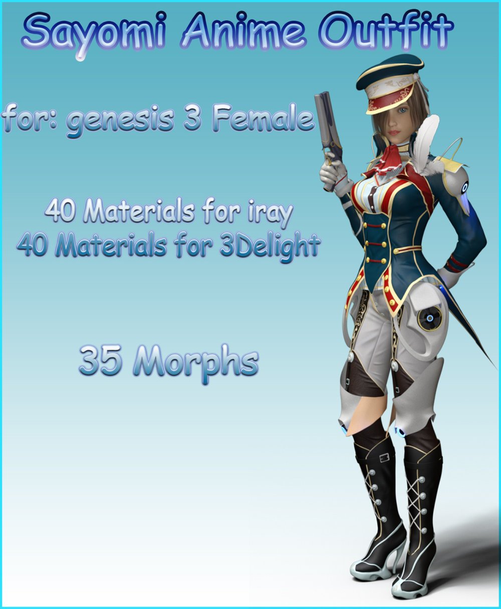 Sayomi Anime Outfit for G3F