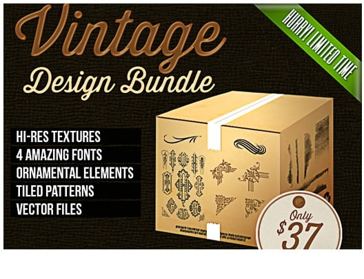 The Ultrashock Vintage Design Bundle: Over 2 GB of Top-Quality Resources