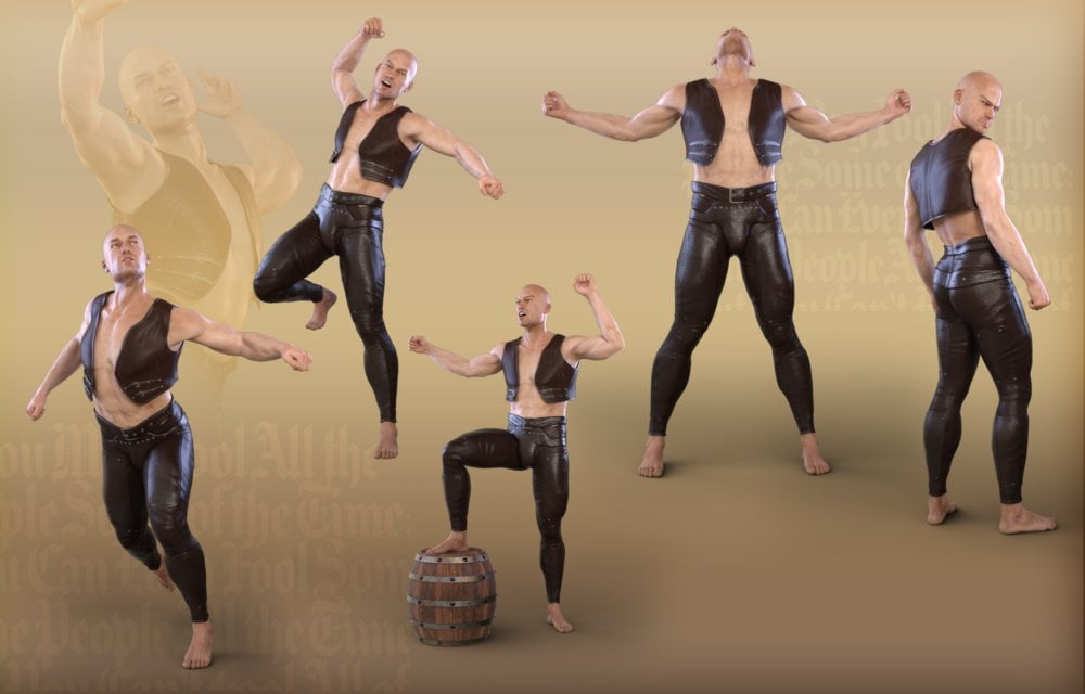 Z Fearless Warrior - Poses and Partials for Genesis 3 & 8 Male