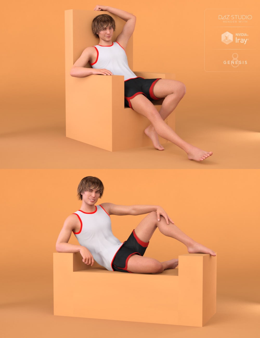 Capsces Poses and Expressions for Lucas 8 and Genesis 8 Male