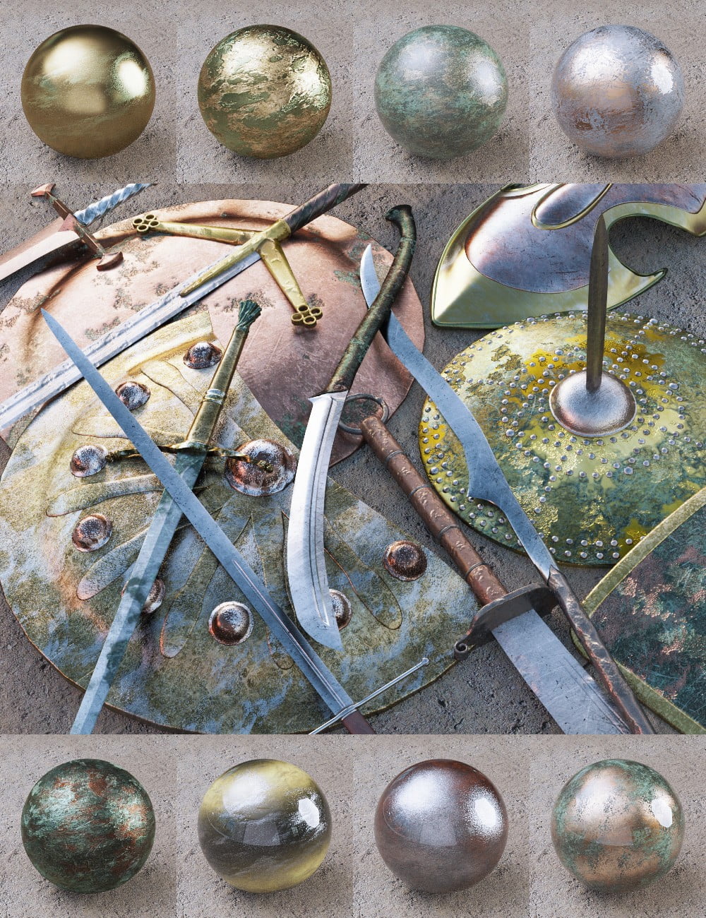 Old Metal Iray Shaders